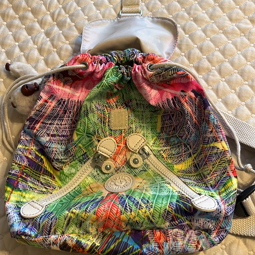 Kipling Rainbow Leaves Mini Backpack - image 5